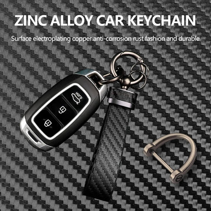 Carbon fiber car keychain, car accessory key ring and anti-loss product