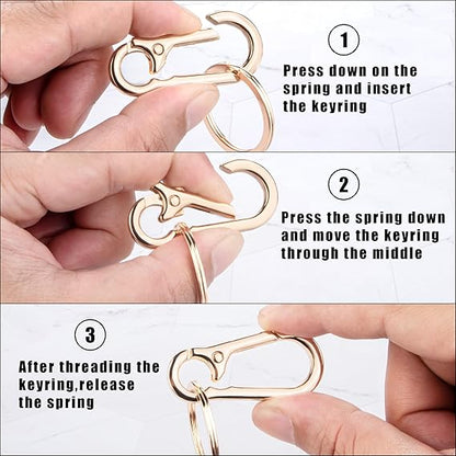 ✨✨✨✨Metal key chain key ring key chain loop clip storage container